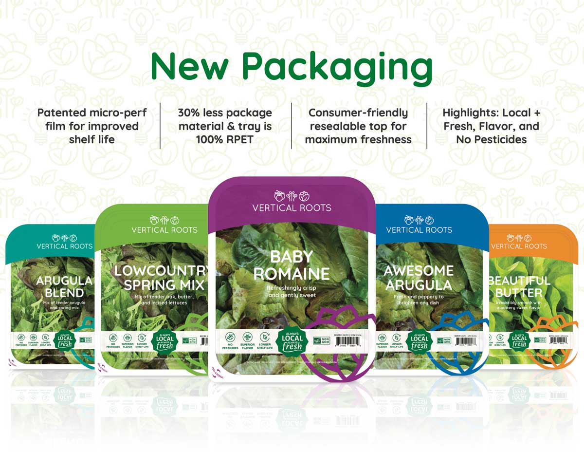 http://Vertical%20Roots%20New%20Salad%20Mixes%20Packaging%20lined%20up
