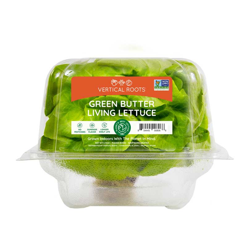 Vertical Roots Retail Product living green butter lettuce